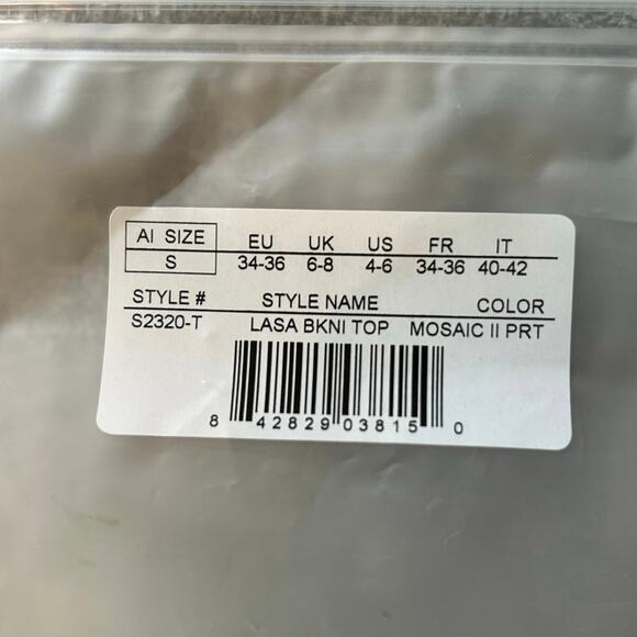 REVOLVE Andrea Lyamah Lasa Bikini top mosaic - Picture 3 of 3